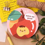 Watch Me Grow Cute Apple Coaster, thumbnail 1 of 4