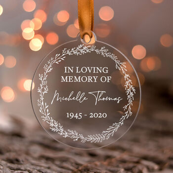 In Loving Memory Personalised Christmas Memorial Bauble, 6 of 8
