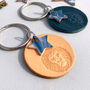 Leo Star Sign Leather Keyring, thumbnail 3 of 4