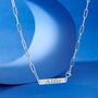 Silver Engraveable Paperclip Link Chain Necklace. Personalised Necklace, thumbnail 2 of 11