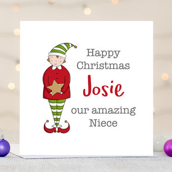 Niece Personalised Christmas Card, 2 of 5