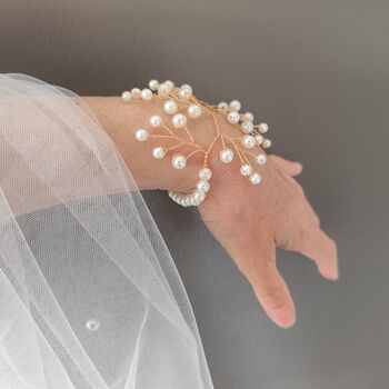 Pearl Bridal Wrist Corsage Bracelet, 6 of 12