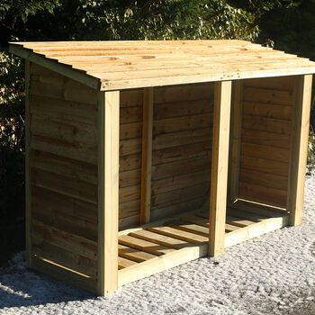 Heavy Duty Log Store 4ft X 6ft High Quality Timber, 4 of 6