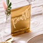 Gold Mirror Wedding Table Names, thumbnail 1 of 2