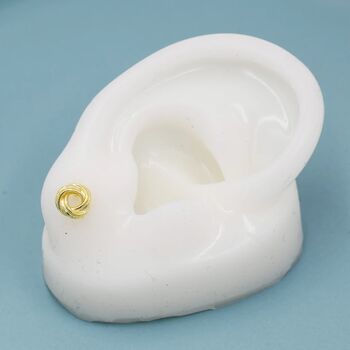 Sterling Silver Love Knot Stud Earrings, 7 of 12