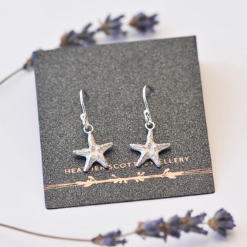 Starfish Earrings In Sterling Silver, 2 of 10