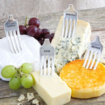 Personalised Vintage Silver Plated Cheese Markers Set, 2 of 2