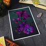 Purple Orchids Giclée Art Print, thumbnail 1 of 6