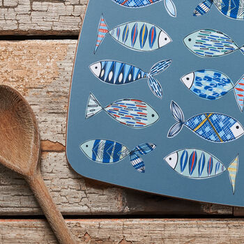 Fish Illustration Medium Chopping Board, 3 of 5