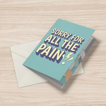 'Sorry Mum' Cheeky Pop Up Mother's Day Card With Fun 3D Birth, 3 of 10