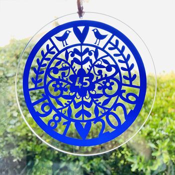 45th Wedding Anniversary Sun Catcher, 11 of 12