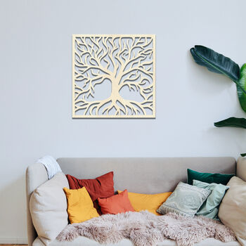 Timeless Tree Wood Wall Art: Intricate Branch Design, 6 of 8