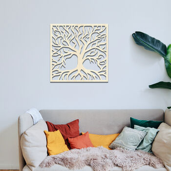 Timeless Tree Wood Wall Art: Intricate Branch Design, 7 of 9