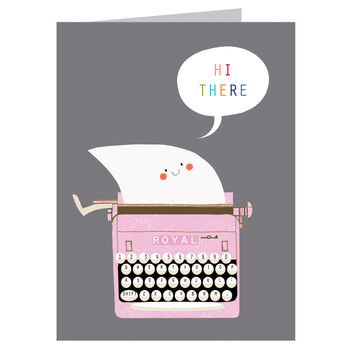 Mini Typewriter Greetings Card, 2 of 5
