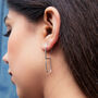 Minimalist S Drop Sterling Silver Modern Earrings, thumbnail 3 of 7