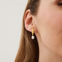 Drop Baroque Pearl Natural Textured Earring, thumbnail 2 of 4