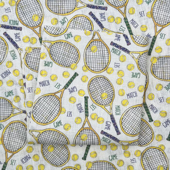 Tennis Themed Linen Napkins, 7 of 8