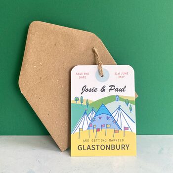 Glastonbury Save The Date Luggage Tag, 3 of 5