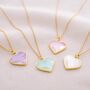 Sterling Silver Mother Of Pearl Fine Heart Necklace, thumbnail 1 of 12