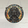 Cocker Spaniel Black Stained Glass Effect Suncatcher, thumbnail 1 of 5