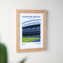 Minimal Football Stadium Framed Print, thumbnail 1 of 2