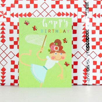Mini Glittery Butterflies Birthday Card, 4 of 4