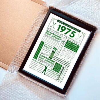 Personalised 50th Golf Anniversary Print, 4 of 6