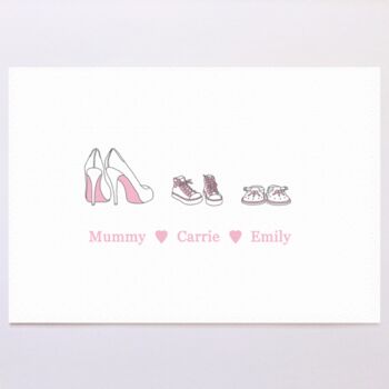 Personalised Shoes Family Print, 4 of 6