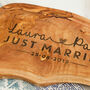 Personalised Just Married Wedding Chopping Board, thumbnail 2 of 2