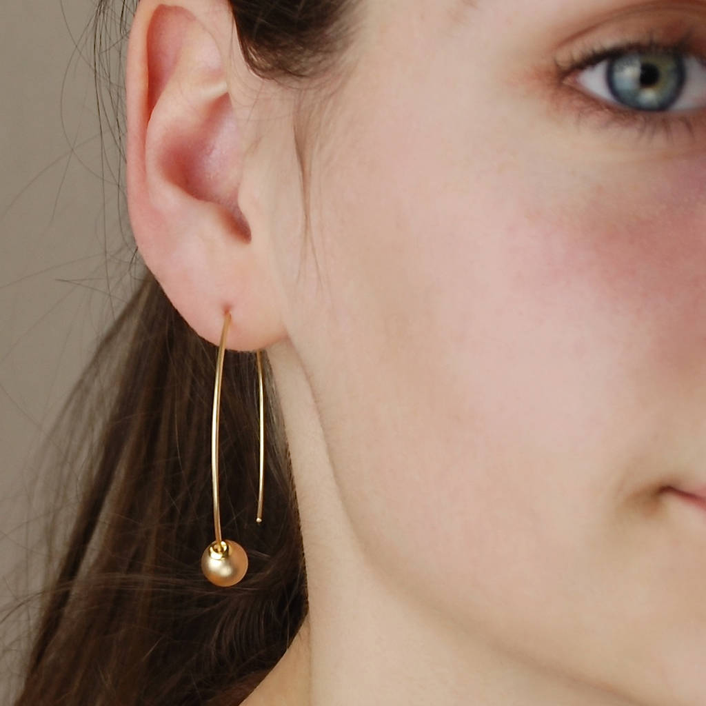 ball hoop earrings by penelopetom