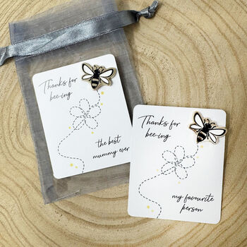 Thanks For Beeing The Best…Enamel Bee Pin Badge Brooch, 7 of 12