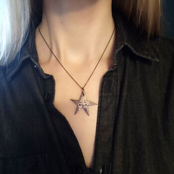 Sepia And Gold Star Necklace, 3 of 3