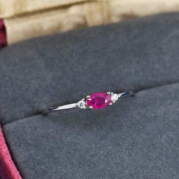 Natural Ruby Ring In Sterling Silver, 7 of 11