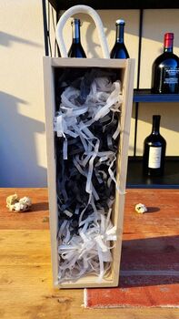 Personalised Wooden Wine Box With Handle – Engraved, 2 of 9