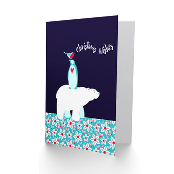 Critters Give Wishes Animals Penguin Christmas Card, 2 of 4