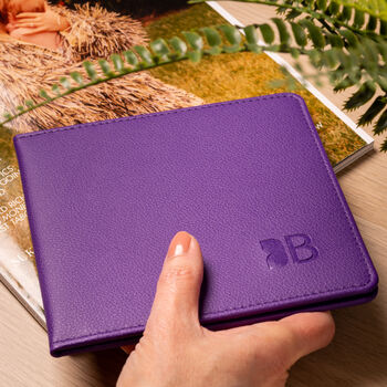 Eco Friendly Disabled Blue Badge Parking Permit Wallet Made From Recycled Bottles In Purple, 7 of 11