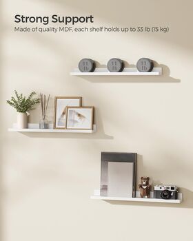 Set Of Two/Three Floating Shelves High Gloss Finish, 8 of 12