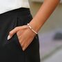 Pearl Evil Eye Sterling Silver Bracelet, thumbnail 2 of 10