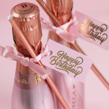 Happy Birthday Pink Prosecco Bottle For Parties, 3 of 4