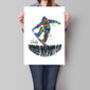 Snowboarder Personalised Art Print, thumbnail 2 of 5