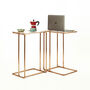 Handmade Side Table In Copper With Clear Acrylic Top, thumbnail 2 of 9
