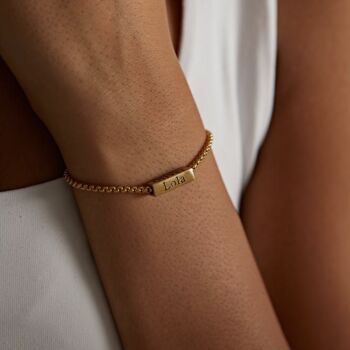 Personalised Unisex Bar Chain Bracelet, 3 of 4