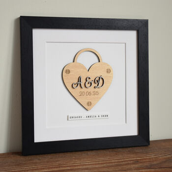 Personalised Love Padlock Print For Couple, 3 of 3