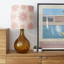Geyson Recycled Glass Lamp With Floral Spot Shade, thumbnail 1 of 4