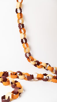 Earthy Tones Paper Chain Garland, Three Meters Long, 4 of 8