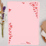 A4 Pink Letter Writing Paper With Butterflies, thumbnail 1 of 4