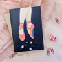 Ballet Shoes Greetings Card, thumbnail 1 of 5