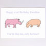 Personalised Horny Birthday Card, thumbnail 4 of 6