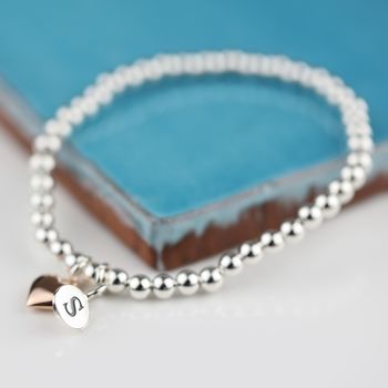 Personalised Rose Gold Plated Heart Friendship Bracelet, 5 of 6