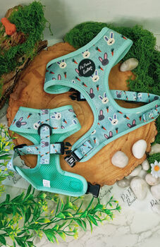 Mint Choc Chip Easter Bunny Dog Harness With Optional Set, 10 of 12